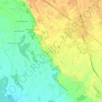 Casterno topographic map, elevation, terrain