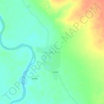 Nanighi East topographic map, elevation, terrain