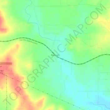 Noonan topographic map, elevation, terrain