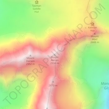 Mount Annan topographic map, elevation, terrain