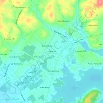 Green Cove topographic map, elevation, terrain