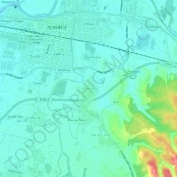 Romito topographic map, elevation, terrain