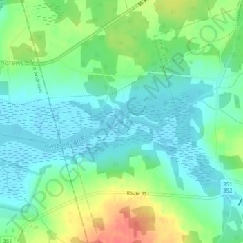 The S topographic map, elevation, terrain