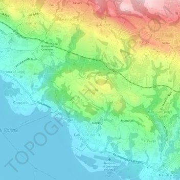 Morosolo topographic map, elevation, terrain