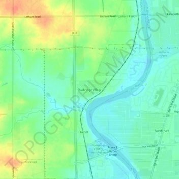 Sturbridge Village topographic map, elevation, terrain
