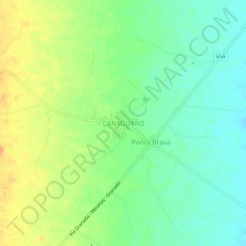 CANAGUARO topographic map, elevation, terrain
