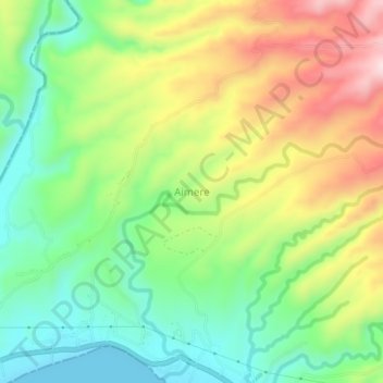 Aimere topographic map, elevation, terrain