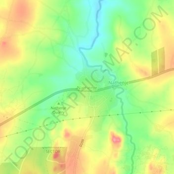 Nathenje topographic map, elevation, terrain