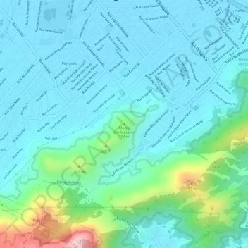Morro dos Macacos topographic map, elevation, terrain