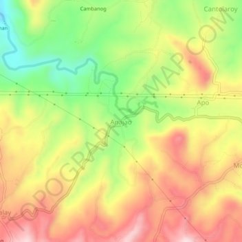 Anajao topographic map, elevation, terrain