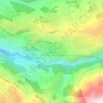 Adonis topographic map, elevation, terrain