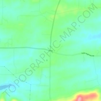 Kirby topographic map, elevation, terrain