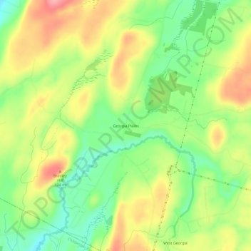 Georgia Plains topographic map, elevation, terrain