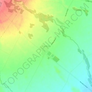 Woodbury topographic map, elevation, terrain
