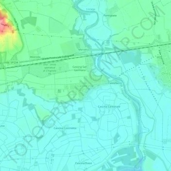 Lambrinia topographic map, elevation, terrain