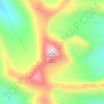 Mount Thompson-Seton topographic map, elevation, terrain