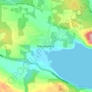 Nanoose Bay topographic map, elevation, terrain