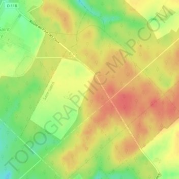 Sapin de Vancouvert topographic map, elevation, terrain