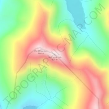 Juno Mountain topographic map, elevation, terrain