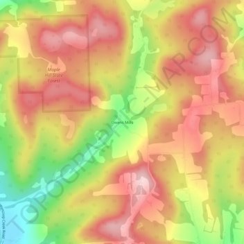 Owens Mills topographic map, elevation, terrain