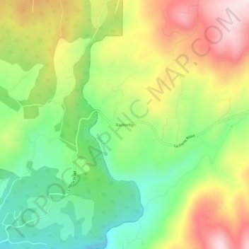 Rackerby topographic map, elevation, terrain