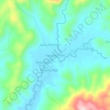 Kejadian Lom topographic map, elevation, terrain