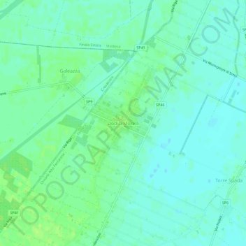 Dodici Morelli topographic map, elevation, terrain