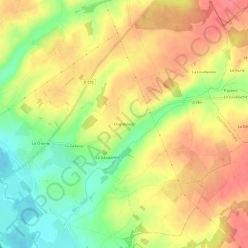 Chambrisse topographic map, elevation, terrain