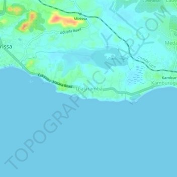 Thalaramba topographic map, elevation, terrain