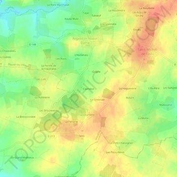 Clairvaux topographic map, elevation, terrain