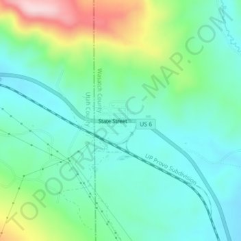 Soldier Summit topographic map, elevation, terrain