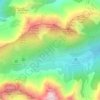 Tannheim Mountains topographic map, elevation, terrain