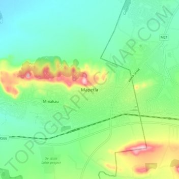 Mapetla topographic map, elevation, terrain