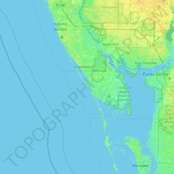 Knight Island topographic map, elevation, terrain