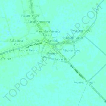 Bayanan topographic map, elevation, terrain