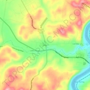 Paisley topographic map, elevation, terrain