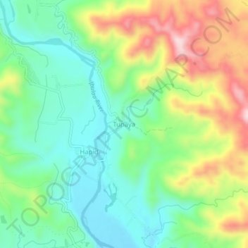 Tupaya topographic map, elevation, terrain