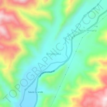 Rinconada topographic map, elevation, terrain