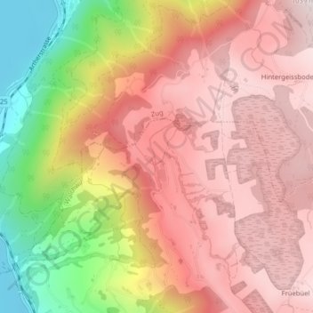 Lienisberg topographic map, elevation, terrain