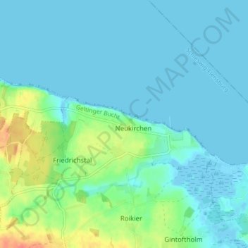 Neukirchen topographic map, elevation, terrain