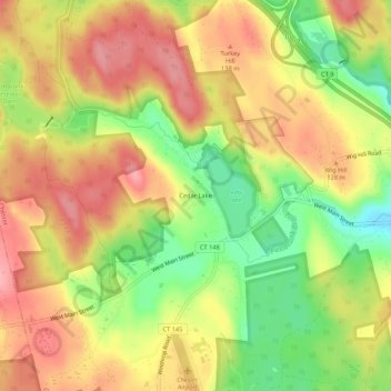 Cedar Lake topographic map, elevation, terrain