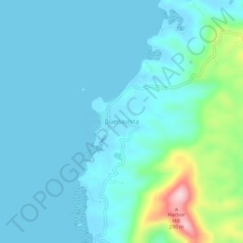 Buenavista topographic map, elevation, terrain