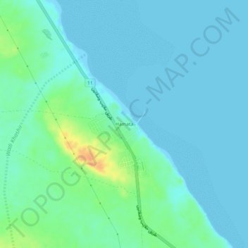 Hamata topographic map, elevation, terrain