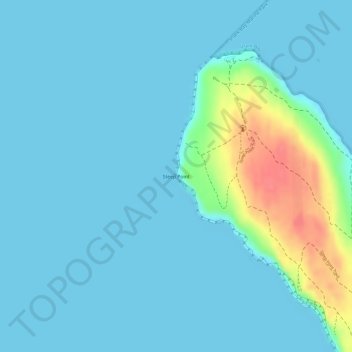 Steep Point topographic map, elevation, terrain