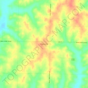 Martinsville topographic map, elevation, terrain