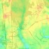 Hickory Ridge topographic map, elevation, terrain
