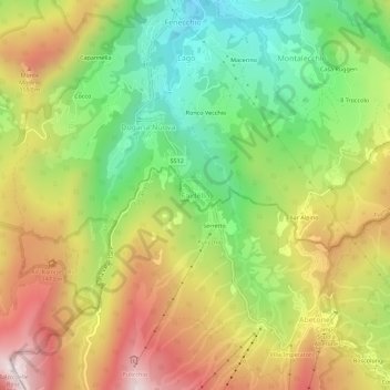 Faidello topographic map, elevation, terrain