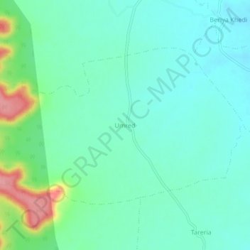 Umred topographic map, elevation, terrain