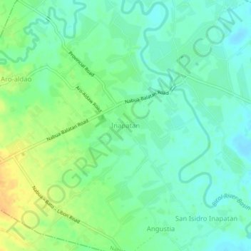 Inapatan topographic map, elevation, terrain