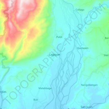 Lagayan topographic map, elevation, terrain